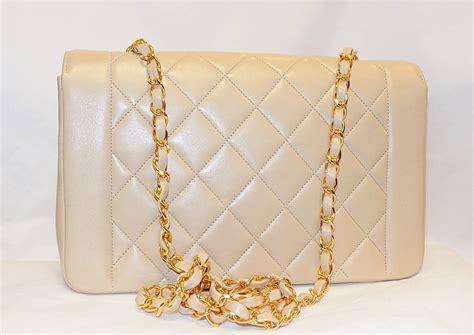 chanel cream quilted bag|original quilted chanel bag.